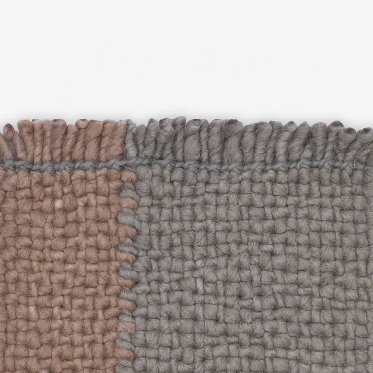 Kvadrat vloerkleed Bold Grijs Oud Rood 0182
