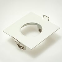 Downlight ring, vierkant 82(72)mm, puur wit vast