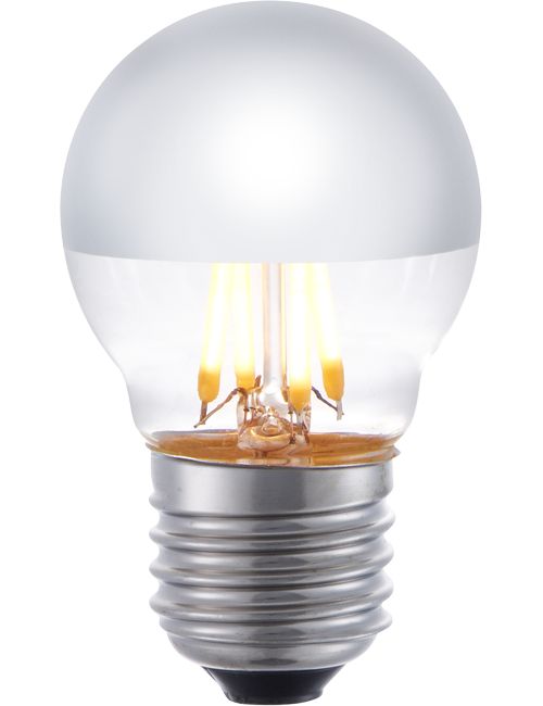 LED E27 Fila Ball Top Mirror G45x75 230V 250Lm 4W 925 AC Sil