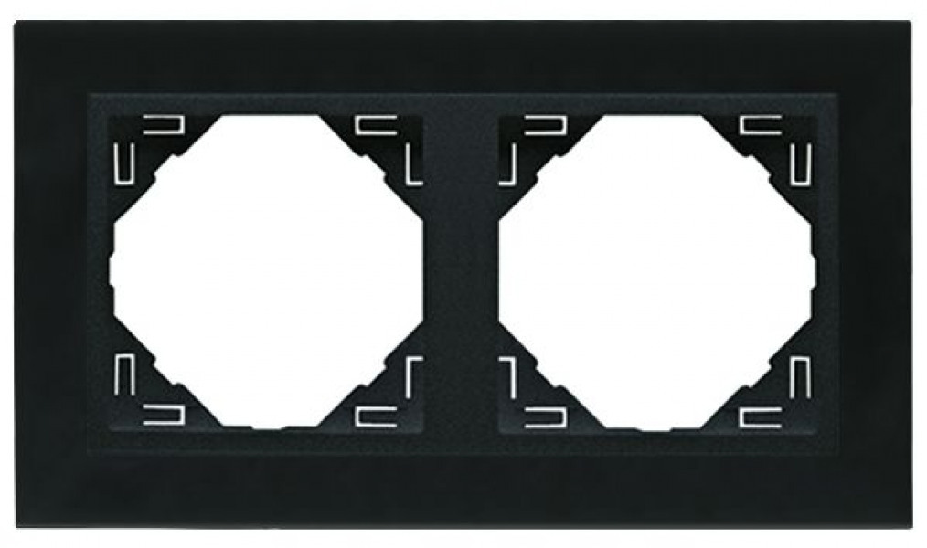 Efapel metallo/metaal afdekr. 2v nikkel/grijs