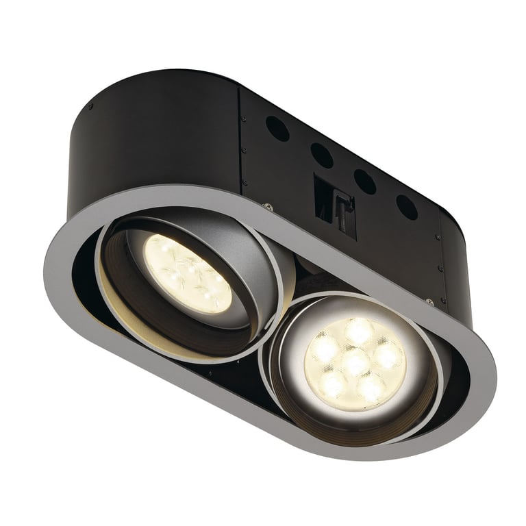 AIXLIGHT PRO 2 FLAT FRAME ROUND zi.grijs/zwart