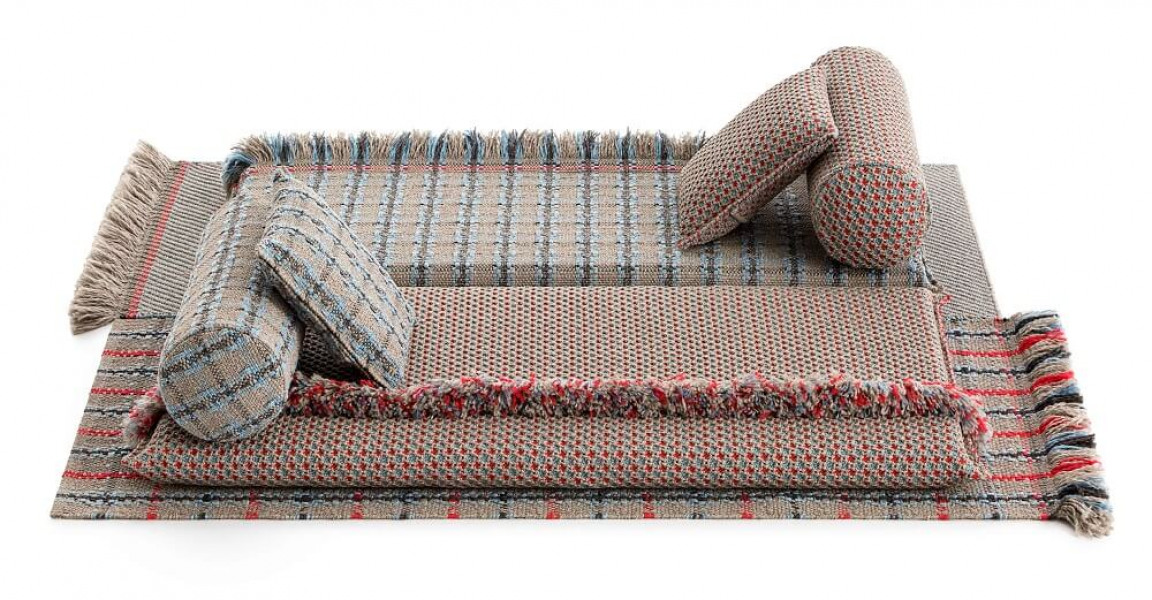 Buitenkleed Gan Garden Layers Tartan Blauw