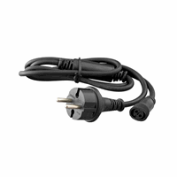 PS230 | shuko aansluitkabel 1,5m | 6000 LED | zwart