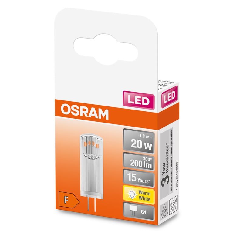 LED PIN 12 V 20 300° 1.8 W/2700K G4 (CS à 1 PCE)
