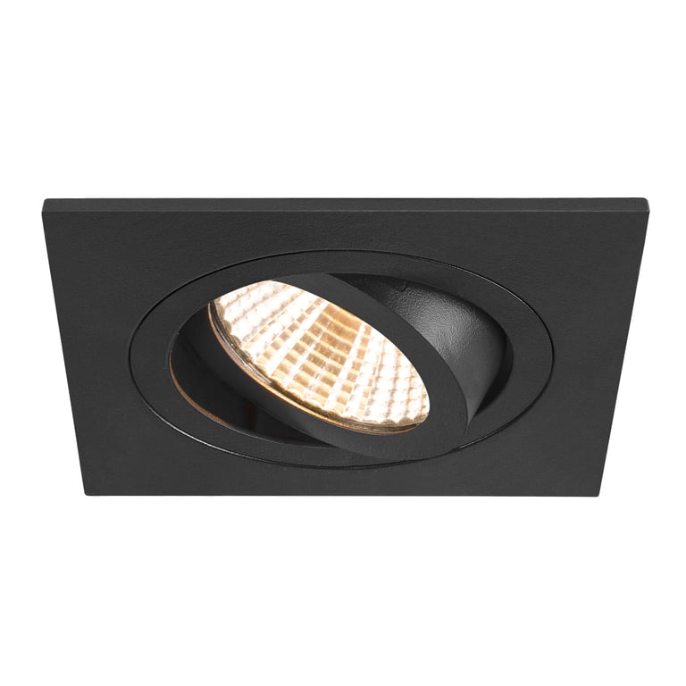 NEW TRIA® 75, plafondinbouwring, L: 9 B: 9 H: 2.6 cm, IP20, zwart