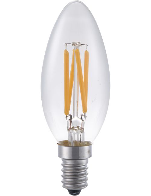 Masterlight - LED E14 Fila Candle C35x100 230V 320Lm 4W 925 AC Clear Dim SLF023840302