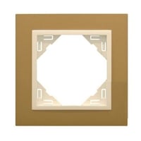 Efapel animato afdekr. 1v goud/wit ice