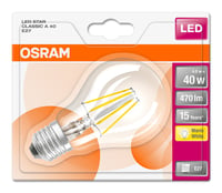 LED Retrofit CLASSIC A 40 CL 4 W/2700K E27 FIL (CS à 1 PCE)
