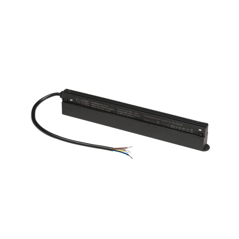 Intrack voeding, 48V TRACK 250W, incl. DALI-doorlusbedrading, zwart