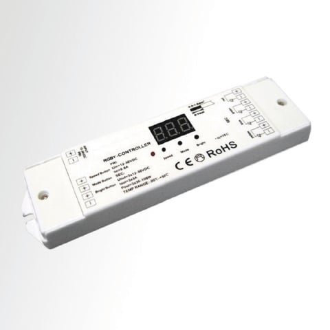 RGBW controller 12-36Vdc, 4 kanalen, 5A per kanaal, 240W-480W