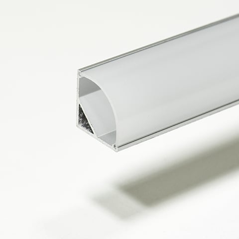 Aluminium profiel 2m, Opbouw, hoekprofiel rond 16mm