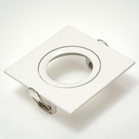 Downlight ring, vierkant 88(76)mm, puur wit kantelbaar