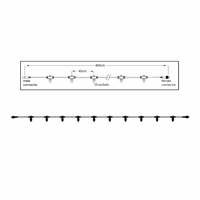 PS36 | zwart | hoofdkabel | 4m | 10 fitting