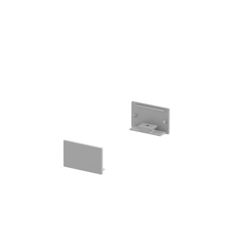 GRAZIA 20 Eindkap GRAZIE plat plat alu, 2 st