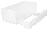 Efapel eindstuk tbv wandgoot wit b110mm h34mm