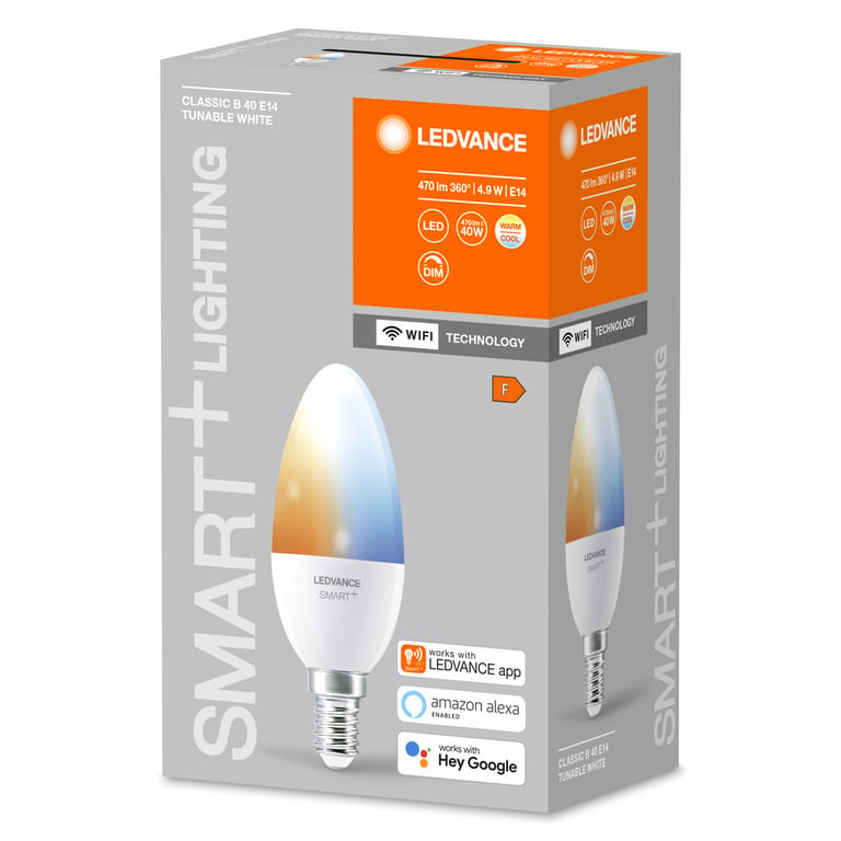 SMART+ WiFi Candle Tunable White 40 5 W/2700…6500K E14 (CS à 1 PCE)