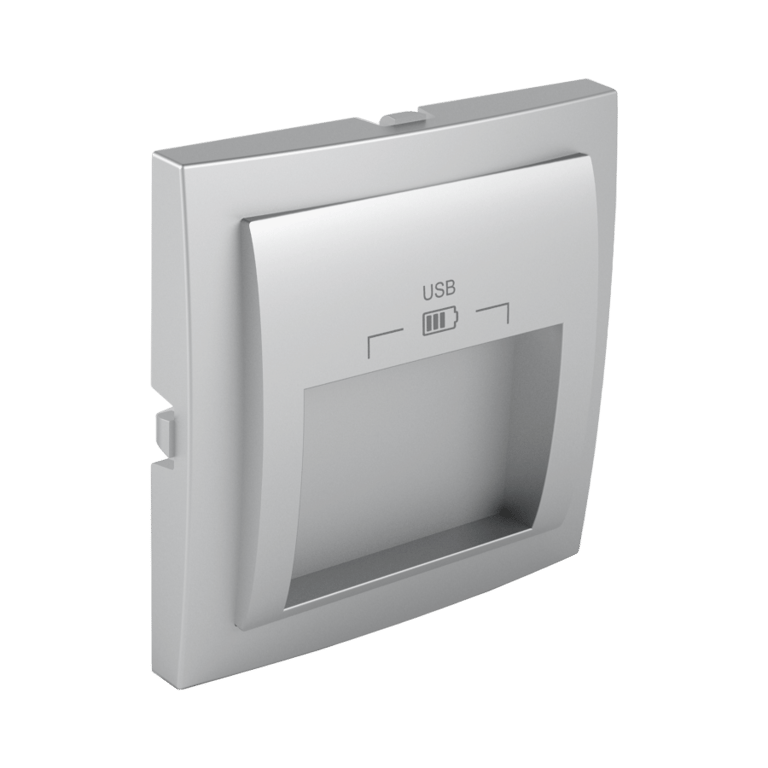 Efapel Cpl. Dubbele Usb Type A 20Gr. Uitgang Aluminium