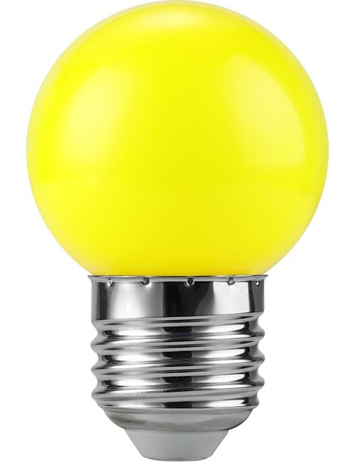 LED E27 Ball G45x72 230V 1W 320° AC Yellow Non-Dim