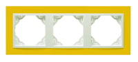 Efapel animato afdekr. 3v geel/wit ice