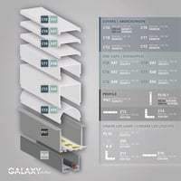 PN7 LED Profiel 200cm, hoog, LED strips max. 24mm