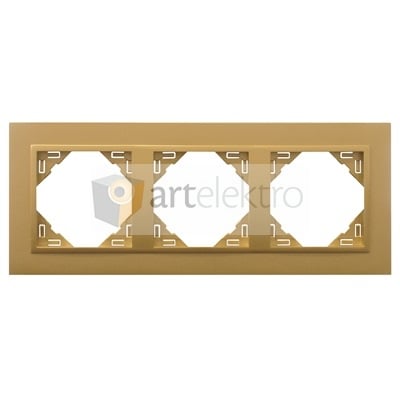 Efapel animato afdekr. 3v goud/goud