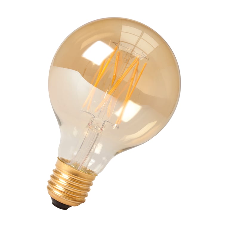LED Filament G80 E27 240V 4W 2100K Gold DIM