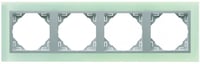 Efapel crystal afdekr. 4v glas/aluminium