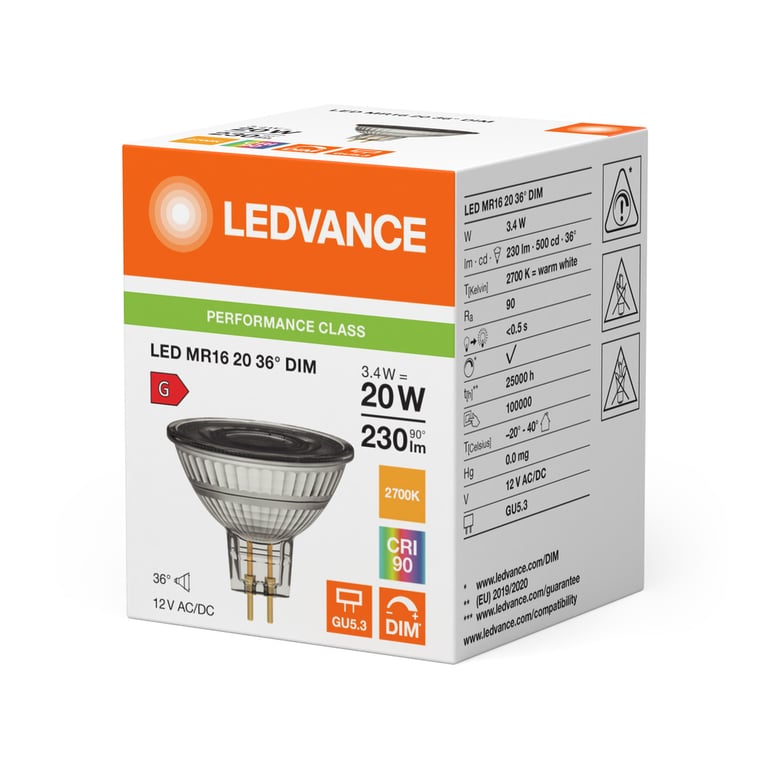 LED MR16 DIM P 3.4W 927 GU5.3