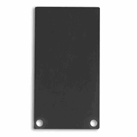 E49 Eindkap Zwart RAL9005 profiel PN6 / PN7 met C12, 2st