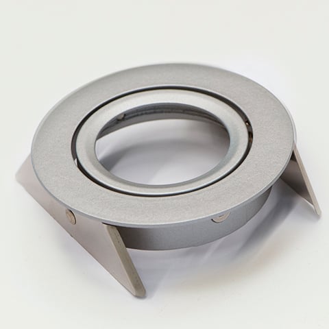 Downlight ring, rond, 87(76)mm, zilver kantelbaar, met bladveren