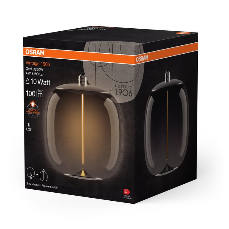Vintage 1906® LED BIG DECORATIVE BULB WITH FILAMENT-MAGNETIC STYLE 4W