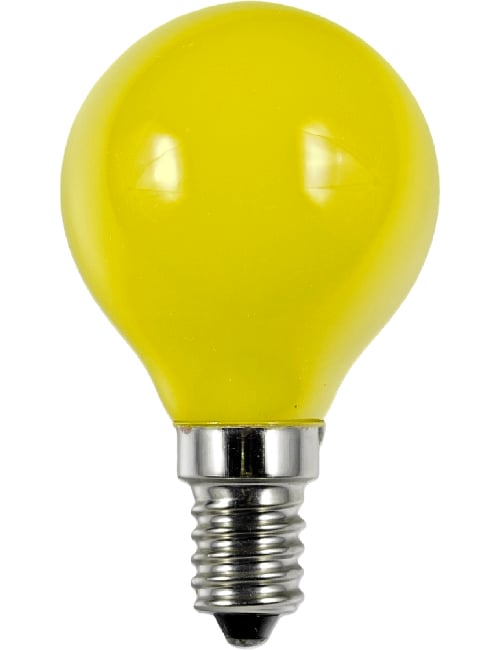 LED E14 Fila Ball G45x75 230V 1W AC Yellow Non-Dim