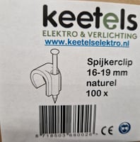 Spijkerclips enkel  16-19 mm naturel per 100 stuks