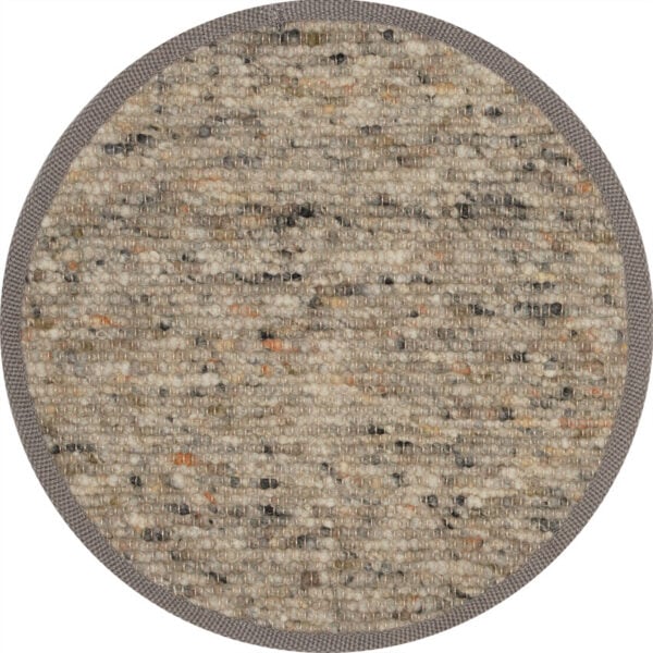 Rond wollen vloerkleed Arna Nature Mix 07