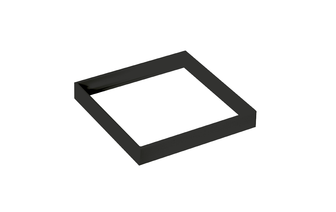 Soft Square Spacer zwart 13mm