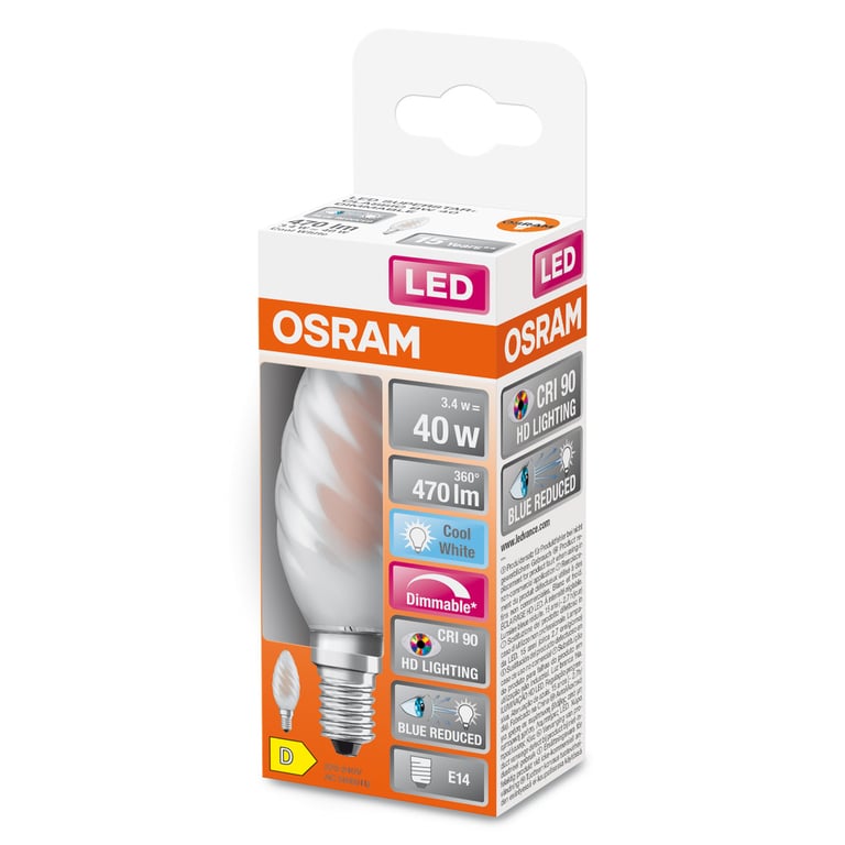 LED SUPERSTAR PLUS CLASSIC BW FILAMENT 40 3.4 W/4000 K E14 (CS à 1 P