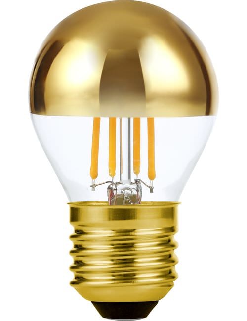 LED E27 Fila Ball Top Mirror G45x75 230V 250Lm 4W 925 AC Gol
