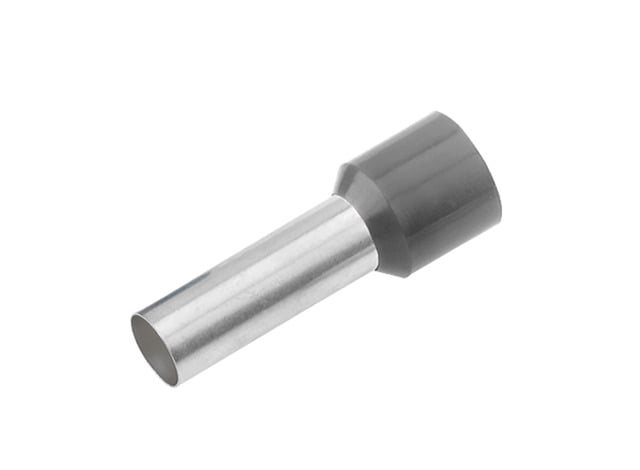 Geïsoleerde Adereindhuls, DIN 46228, 4mm², lengte 12mm, *grijs