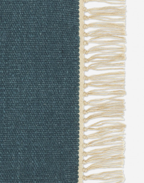 Kvadrat vloerkleed Vintage Plain Zeeblauw 0044