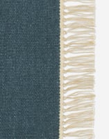 Kvadrat vloerkleed Vintage Plain Zeeblauw 0044