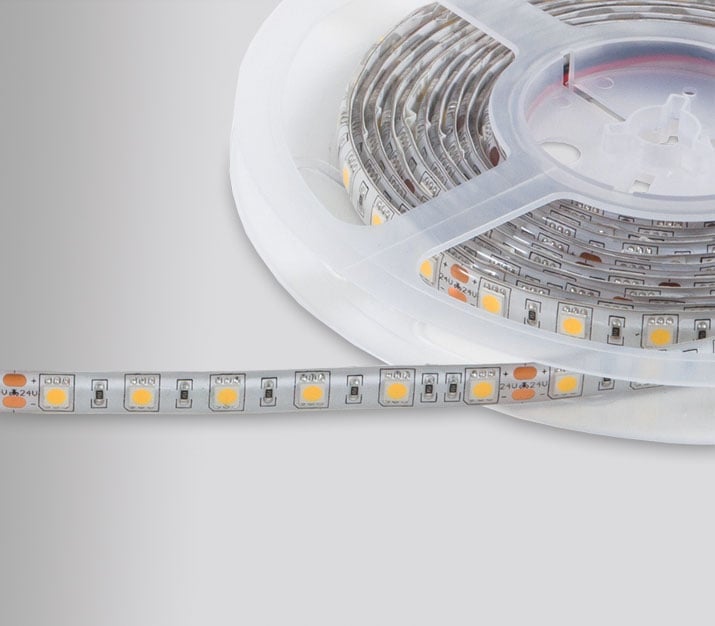 LED strip SILVER IP62, 24Vdc, 60LED/m; 14,4W/m; 510 Lm/m; RGB