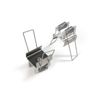 Profiel 20 inbouw montage veer, type U7, Inox