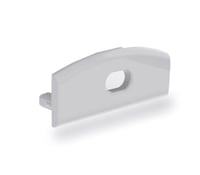 Eindkap slimline breed 8mm, met draaddoorvoer, aluminium