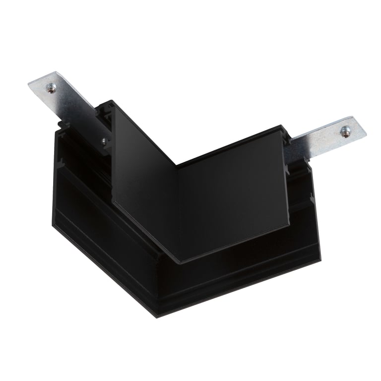 L-verbinder mechanisch, 48V TRACK, voor opbouwrail diep, rechts, zwart