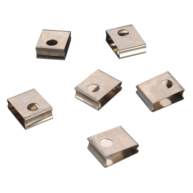 Veerclip voor 3-fase rail wit 6 st.