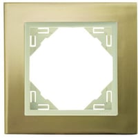 Efapel metallo/metaal afdekr. 1v goud/parel