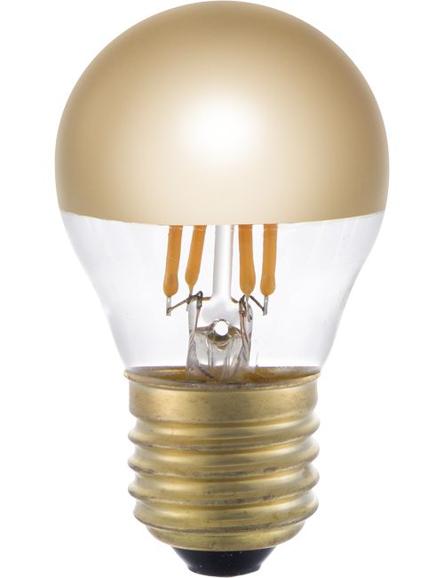 LED E27 Fila Ball Top Mirror G45x75 230V 300Lm 4W 925 AC Gold