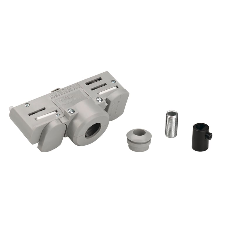 3-Fase Spanningsrail adapter grijs