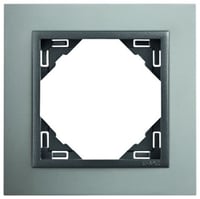 Efapel metallo/metaal afdekr. 1v aluminium/grijs