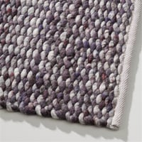 Wollen vloerkleed gevlochten Lisanne Mix Lavender 491+Purper 499